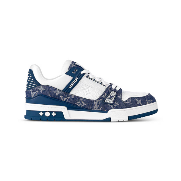 Louis Vuitton Trainer Monogram Denim White Blue