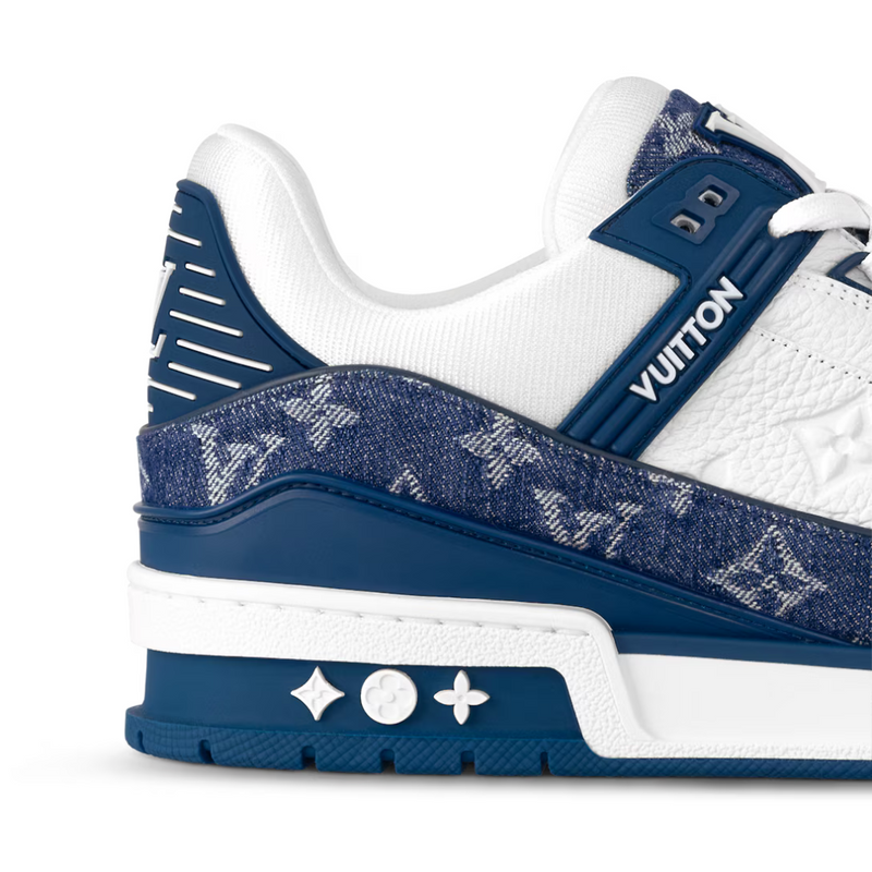 Louis Vuitton Trainer Monogram Denim White Blue