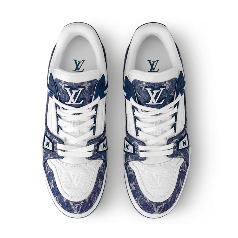 Louis Vuitton Trainer Monogram Denim White Blue