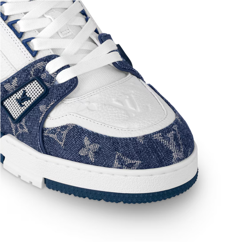 Louis Vuitton Trainer Monogram Denim White Blue