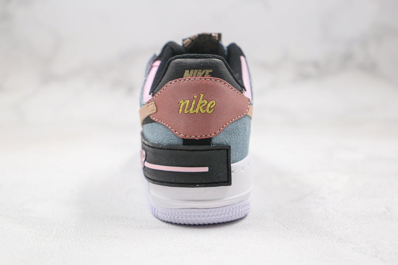 Nike Air Force 1 Shadow Black Light Arctic Pink Claystone Red